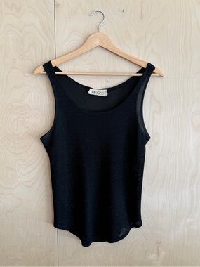 Vintage The Icing Black Sleeveless Knit Tank Top